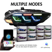 Aftermarket Projector LED Headlights for Ford Mustang S650 2024-2025