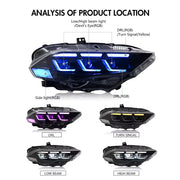 Aftermarket Projector LED Headlights for Ford Mustang S650 2024-2025