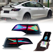 RGB LED Tail Lights Compatible with Tesla Model 3/Y (2018–2023)