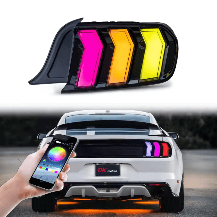 Aftermarket TunedWorks 5-Mode Sequential LED Tail Lights for Ford Mustang S550 2015-2023