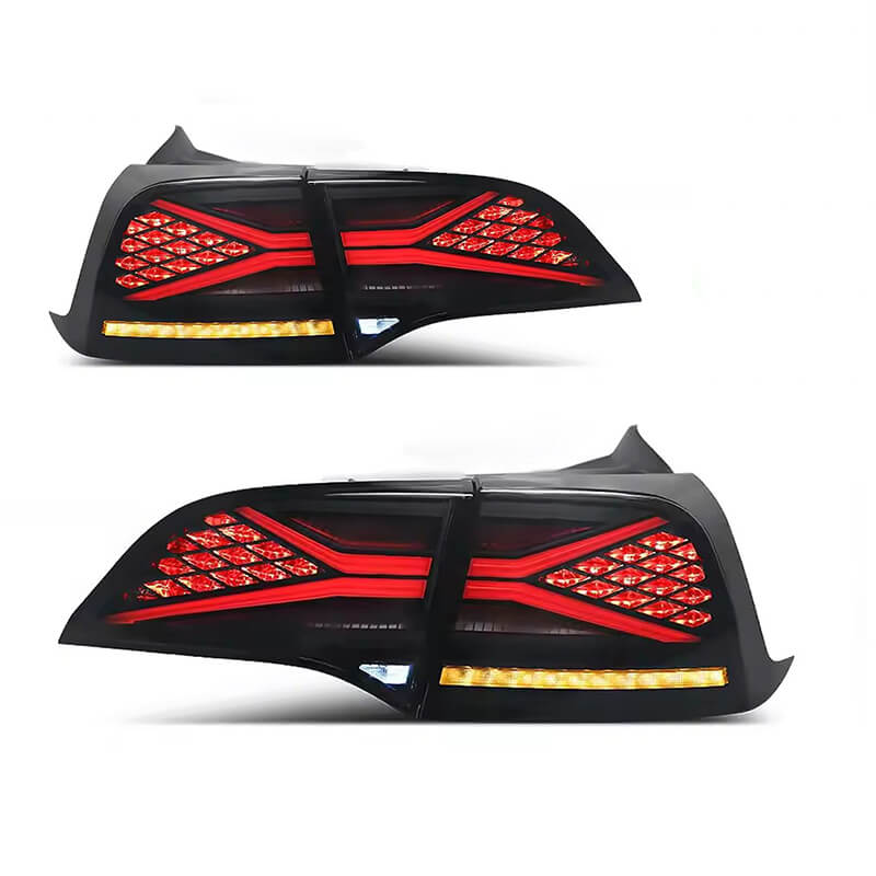 Smoked LED Tail Lights Compatible with Tesla Model 3/Y (2018–2023)