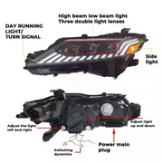 ftermarket LED Projector Headlights Compatible with Toyota Camry (2018–2022) LE/SE/XLE