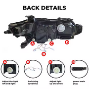 ftermarket LED Projector Headlights Compatible with Toyota Camry (2018–2022) LE/SE/XLE
