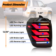Aftermarket Smoked LED Sequential Tail Lights for Toyota 4Runner 2010-2023