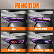 Aftermarket Rectilinear LED Sequential Tail Lights for Toyota Camry 2018-2022