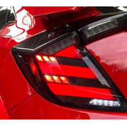 Aftermarket RGB LED Tail Light Assembly with Sequential Z-Bar Fits Honda Civic Hatchback 2016–2021
