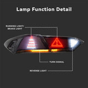 LED Digital Taillights with Activation for 2018–2021 Toyota Camry LE/SE/XSE