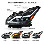Aftermarket LED Projector Headlights for Infiniti G37 Coupe 2008-2013