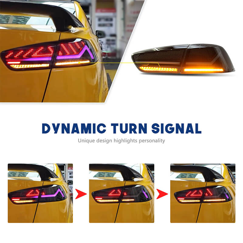 Compatible RGB Tail Light Upgrade w/30 Custom Patterns for Lancer EVO X 08-18 Sedan
