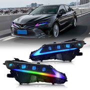 Aftermarket RGB LED Projector Headlights for Toyota Camry 2018-2024 LE/SE/XLE/XSE