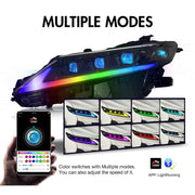 Aftermarket RGB LED Projector Headlights for Toyota Camry 2018-2024 LE/SE/XLE/XSE