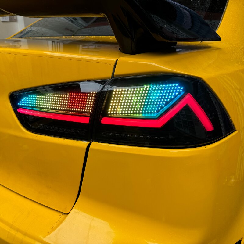 Compatible RGB Tail Light Upgrade w/30 Custom Patterns for Lancer EVO X 08-18 Sedan