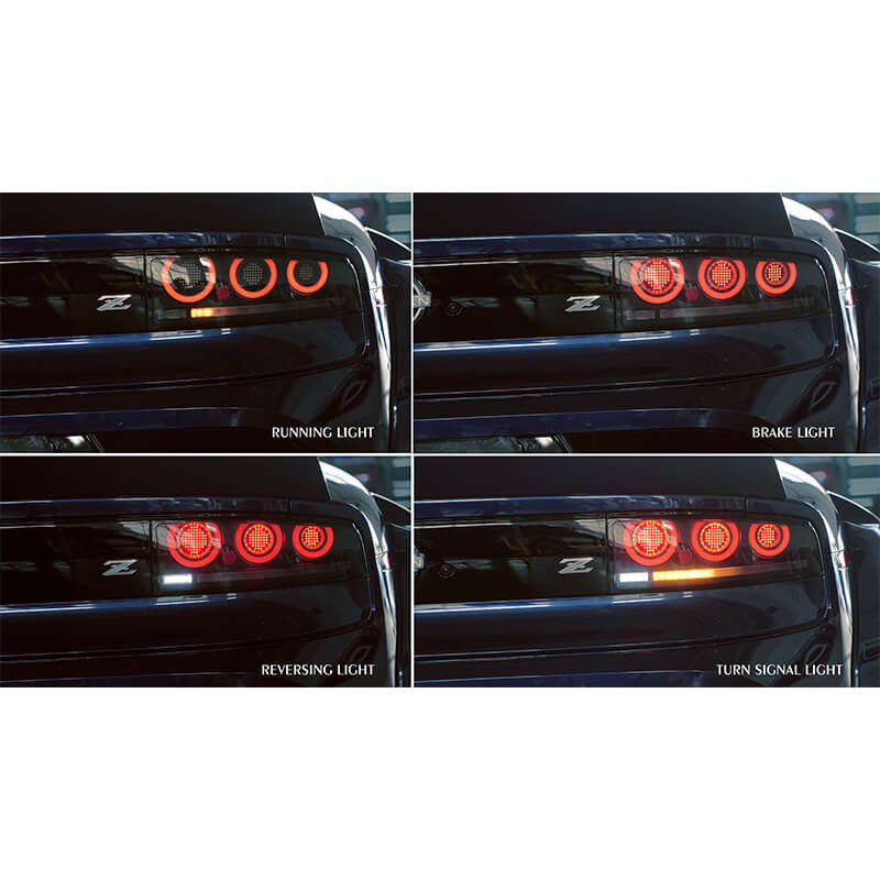Aftermarket RGB LED Tail Lights with Dynamic Sequential Patterns Compatible with Nissan 400Z 2022–2025