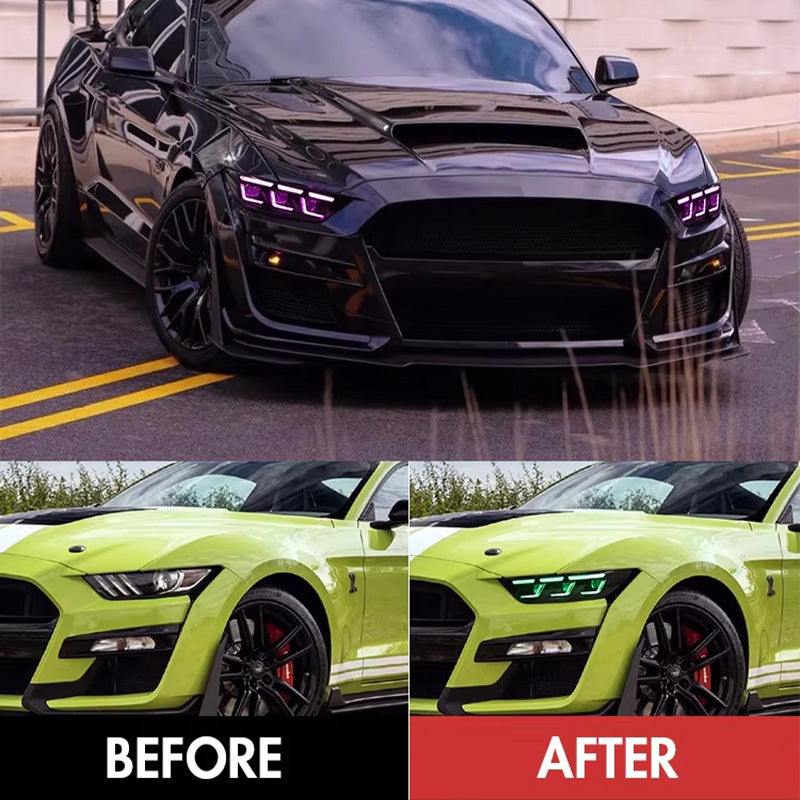 Ford Mustang S550 2015–2017 Triple Beam Lens Headlights