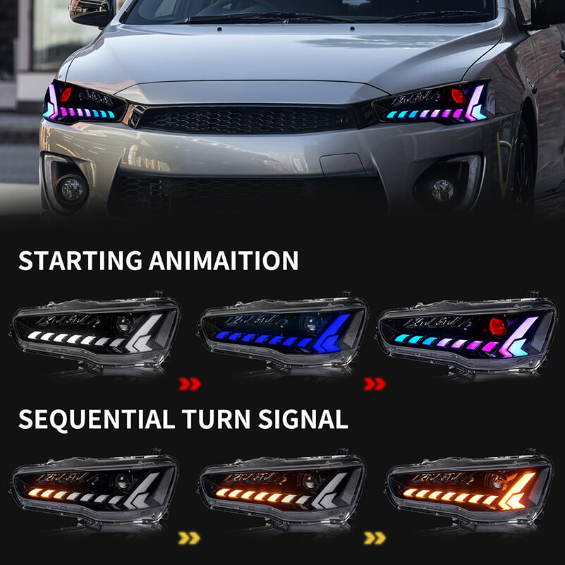 Mitsubishi Lancer 08-18 headlights