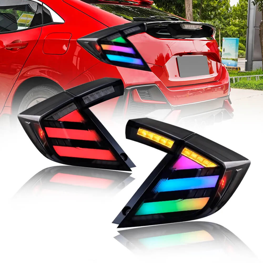 Honda Civic Hatchback 16-21 Smoked Tail lights