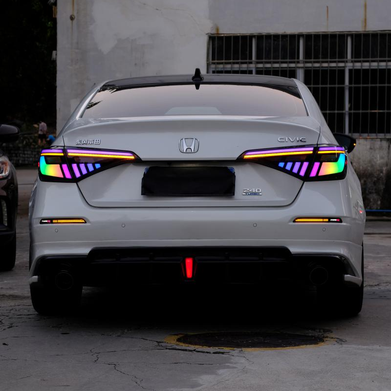 Aftermarket RGB LED Sequential Tail Lights for Honda Civic 11th Gen 2022-2023